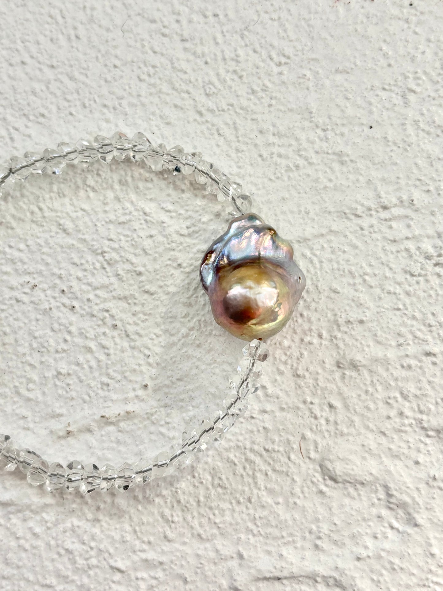 Baroque Pearl & Sparkling Crystal Bracelet