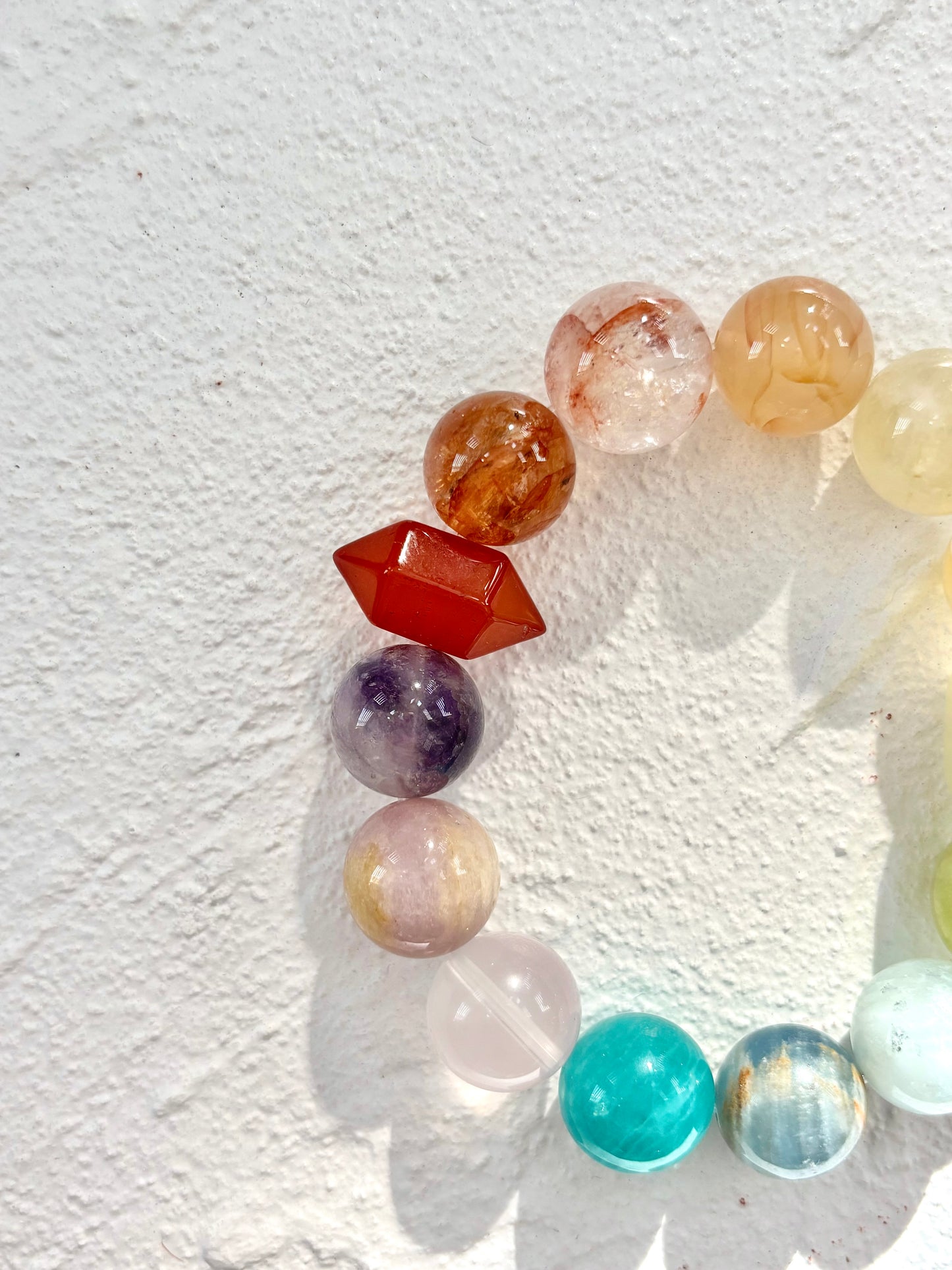 Jade Cube Rainbow Bracelet - Rainbow
