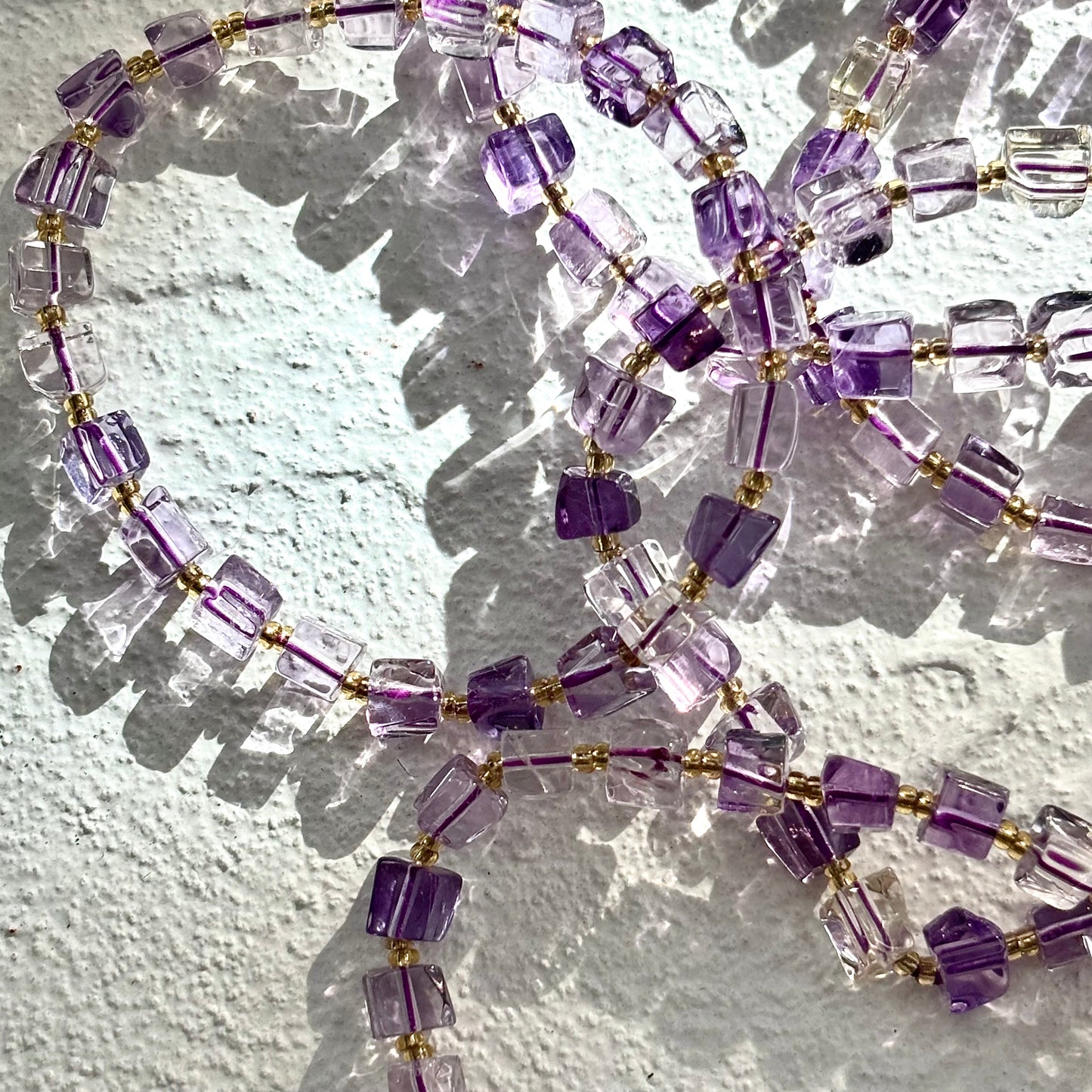 Ice Cube Amethyst & Citrine Crystal Bracelet