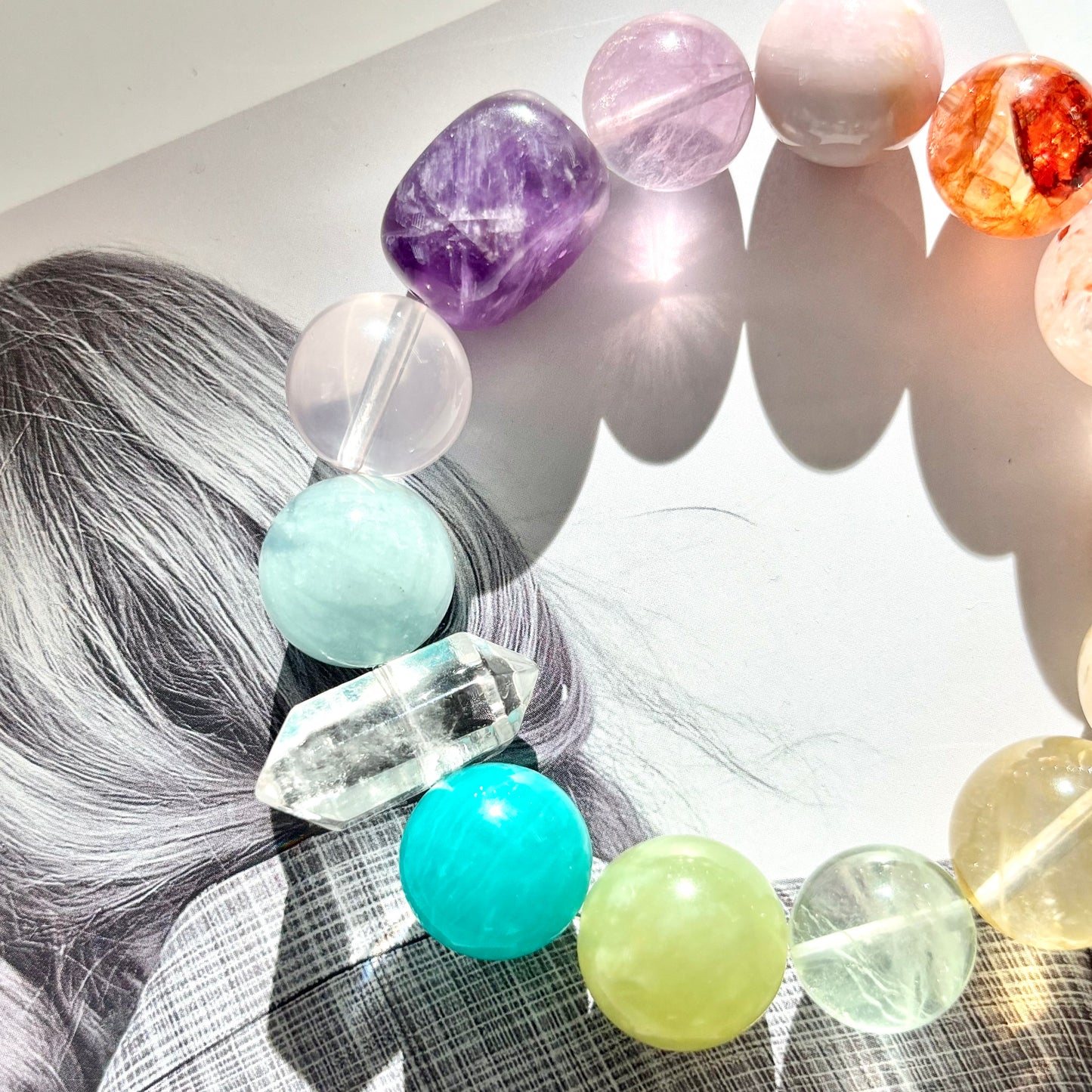 Violet Light Rainbow Energy Bracelet - Rainbow