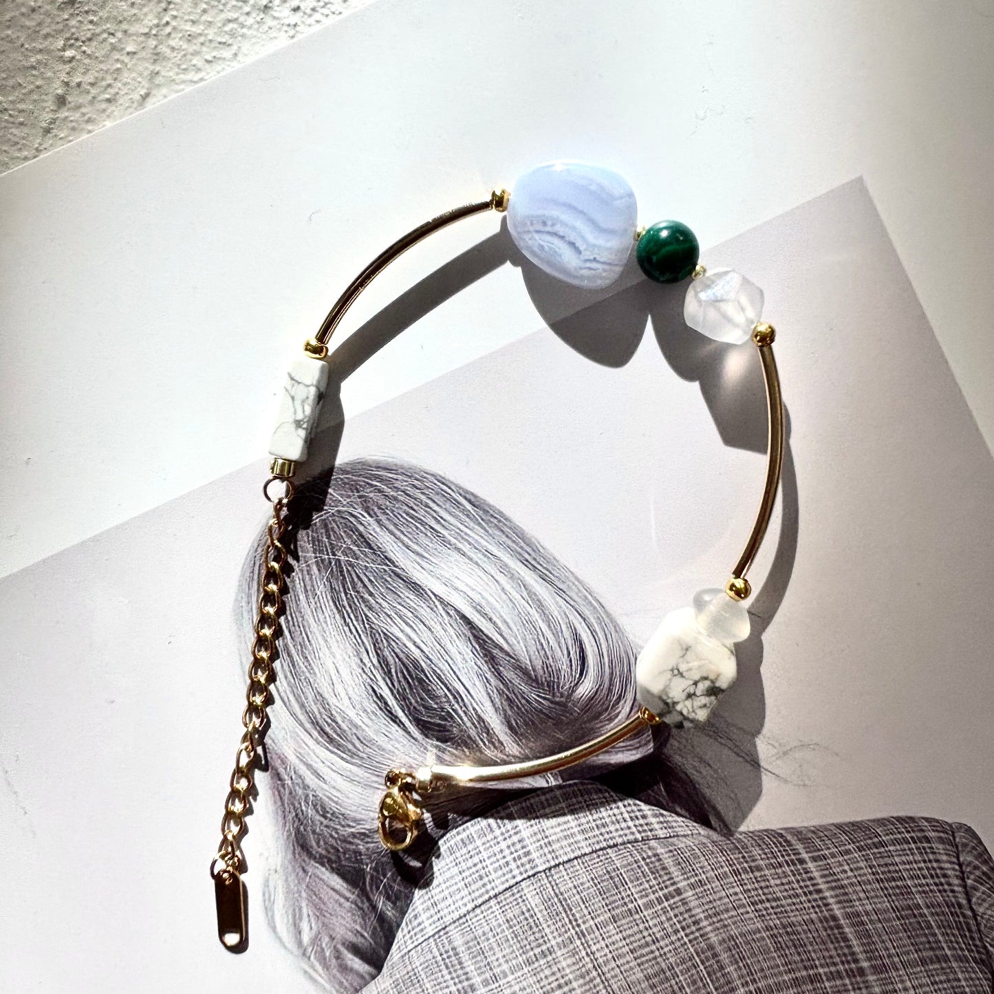 Malachite and Blue Agate Harmony Bracelet