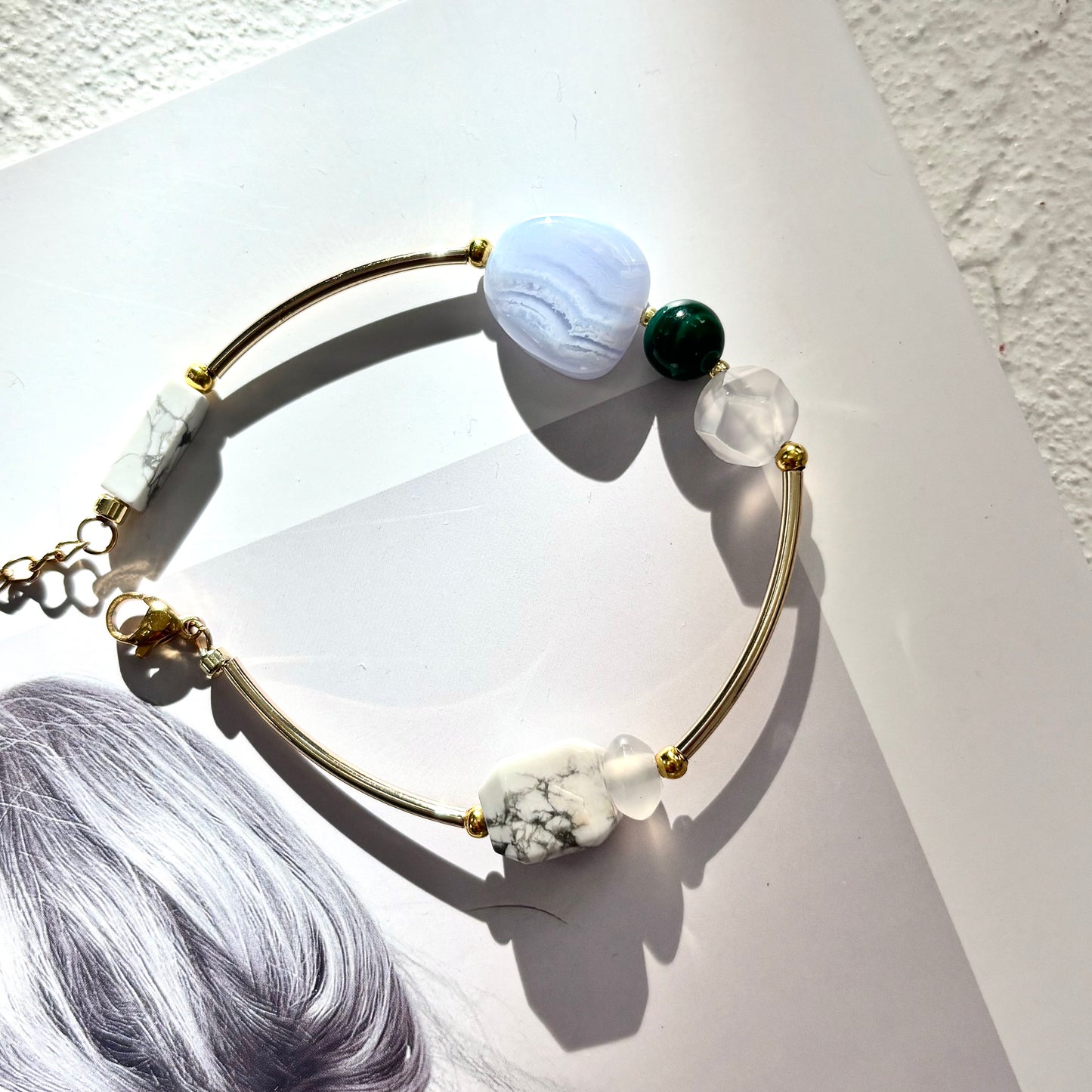 Malachite and Blue Agate Harmony Bracelet