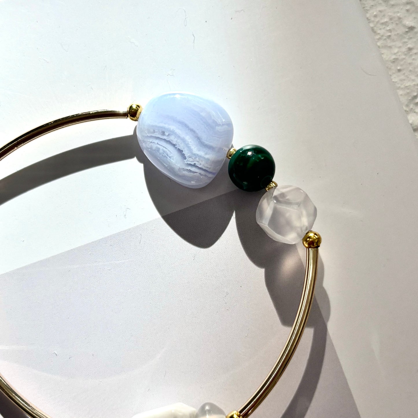 Malachite and Blue Agate Harmony Bracelet