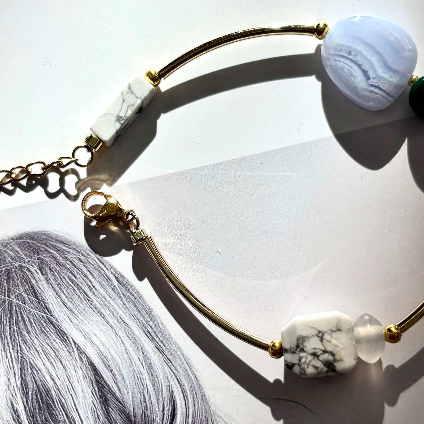 Malachite and Blue Agate Harmony Bracelet