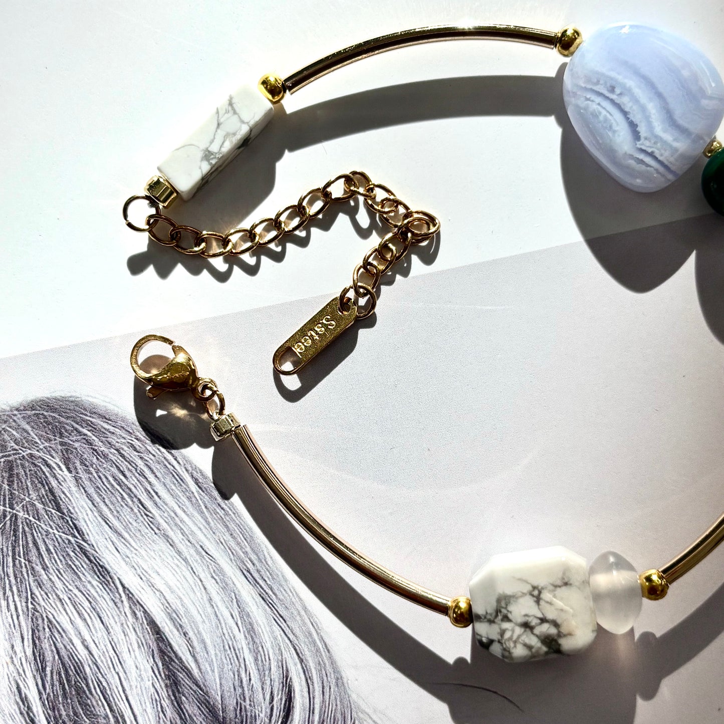 Malachite and Blue Agate Harmony Bracelet