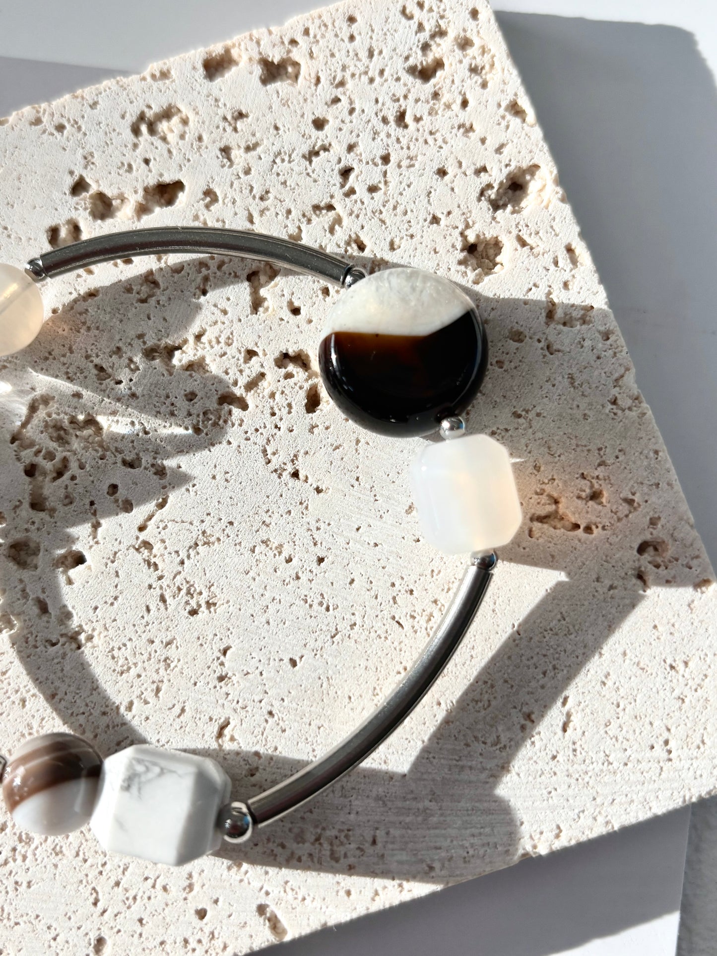 Chalcedony & Quartz Fusion Crystal Bracelet - ArcLine