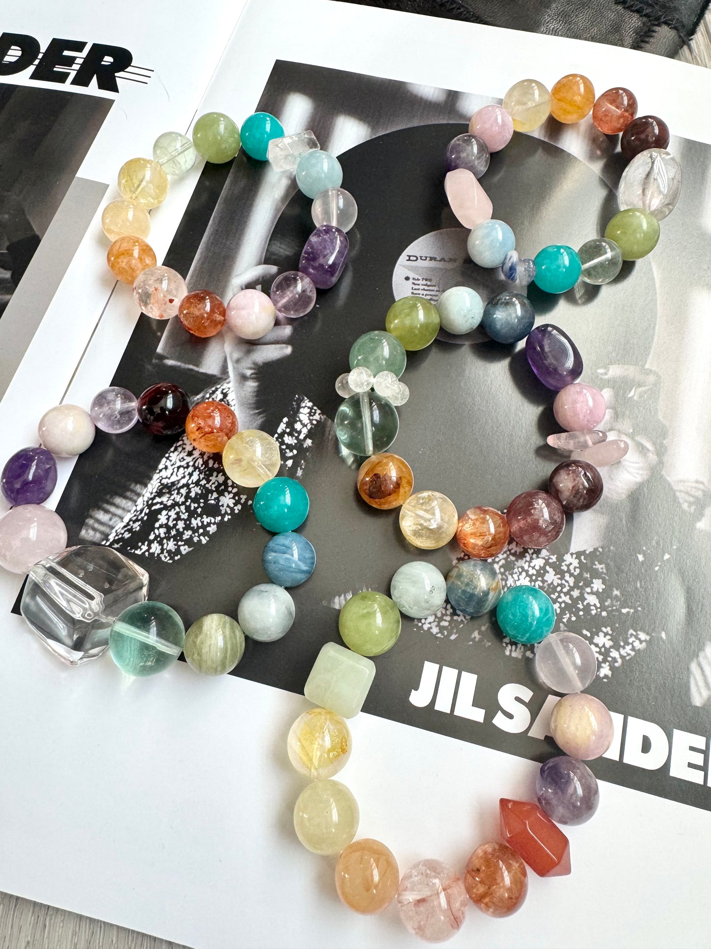 Ice Cube Rainbow Energy Crystal Bracelet - Rainbow