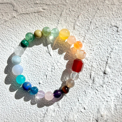 Gradient Rainbow Crystal Bracelet – Rainbow