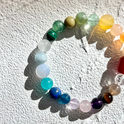 Gradient Rainbow Crystal Bracelet – Rainbow