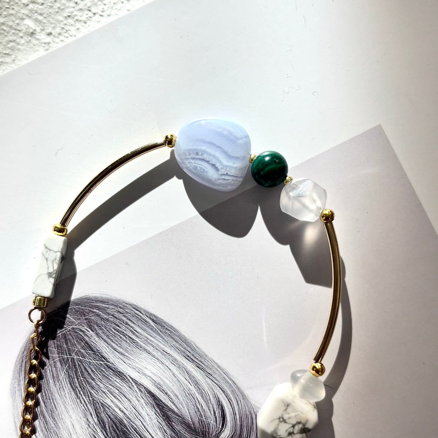 Malachite and Blue Agate Harmony Bracelet