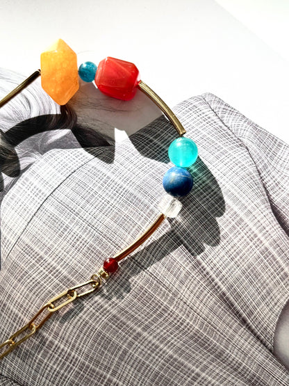Vintage Rainbow Natural Crystal Bracelet - Rainbow