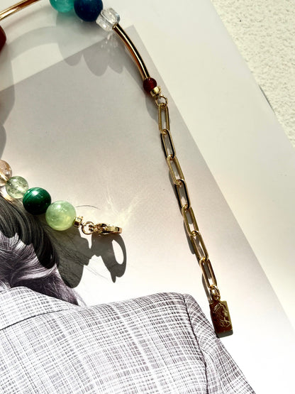 Vintage Rainbow Natural Crystal Bracelet - Rainbow