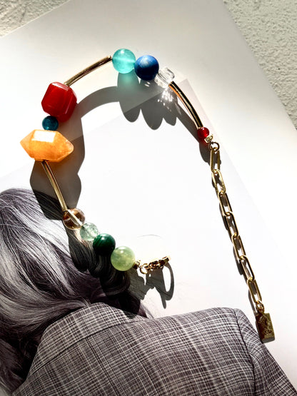 Vintage Rainbow Natural Crystal Bracelet - Rainbow