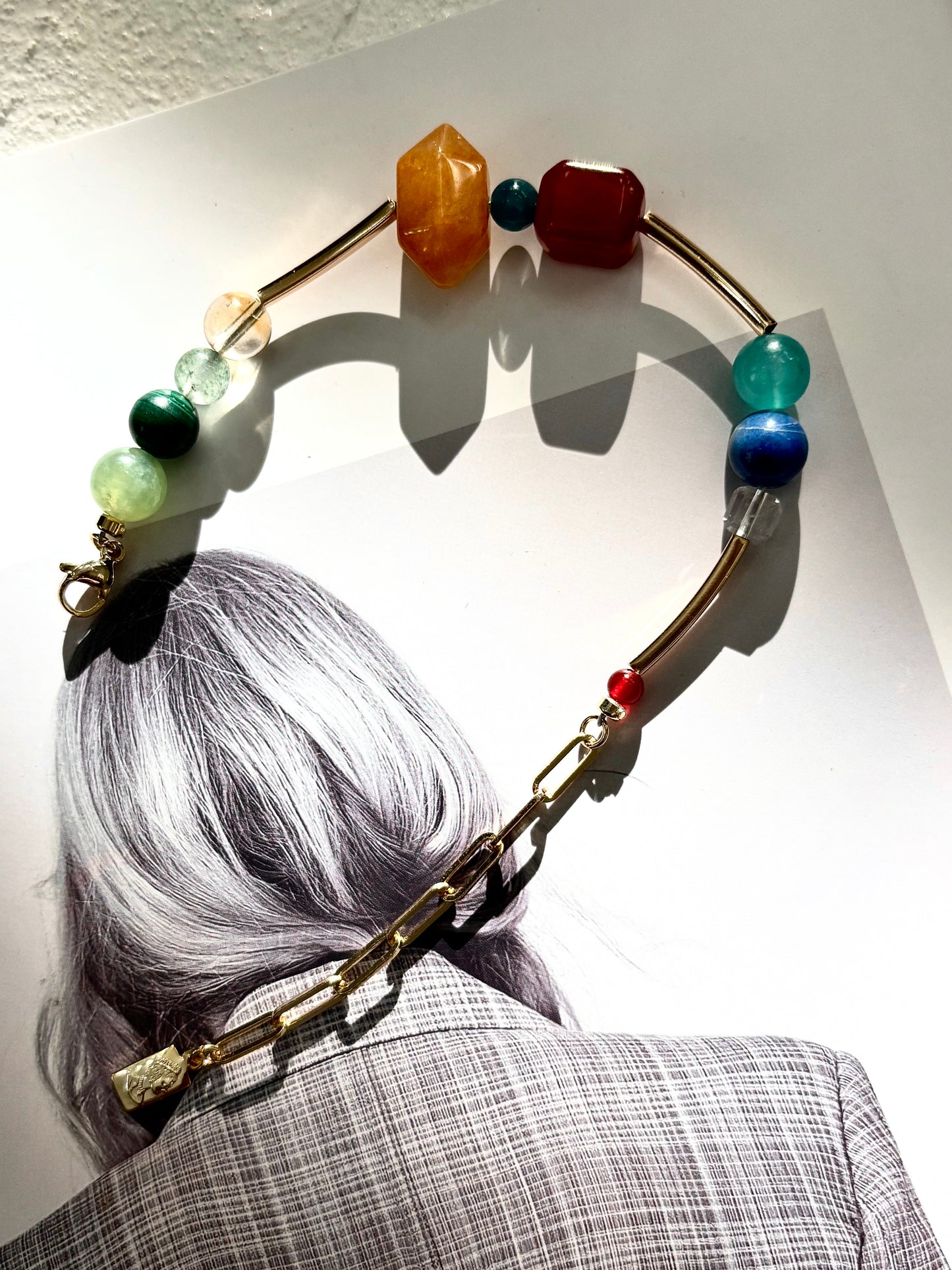 Vintage Rainbow Natural Crystal Bracelet - Rainbow