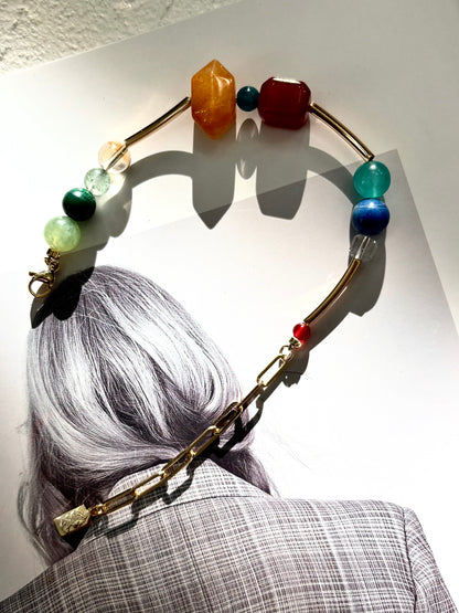 Vintage Rainbow Natural Crystal Bracelet - Rainbow