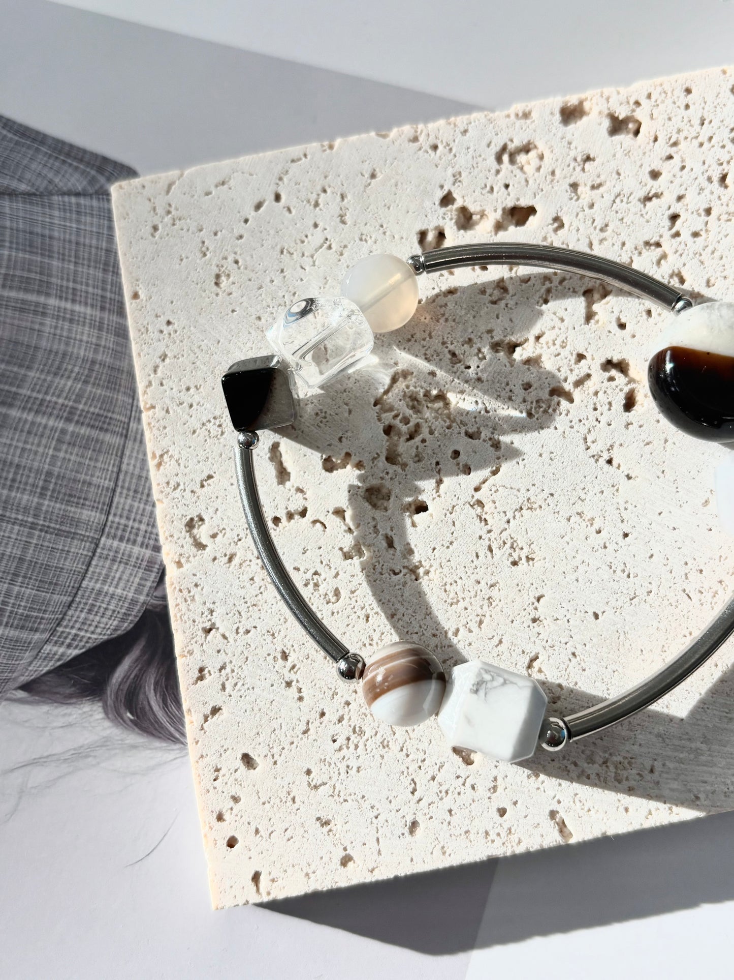 Chalcedony & Quartz Fusion Crystal Bracelet - ArcLine