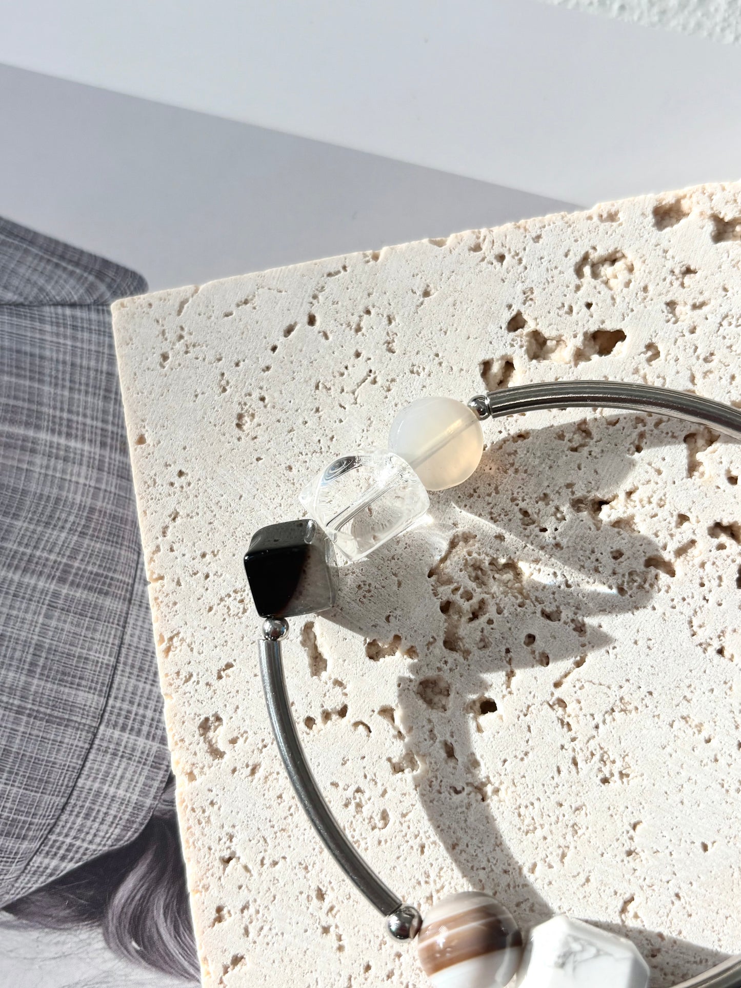 Chalcedony & Quartz Fusion Crystal Bracelet - ArcLine