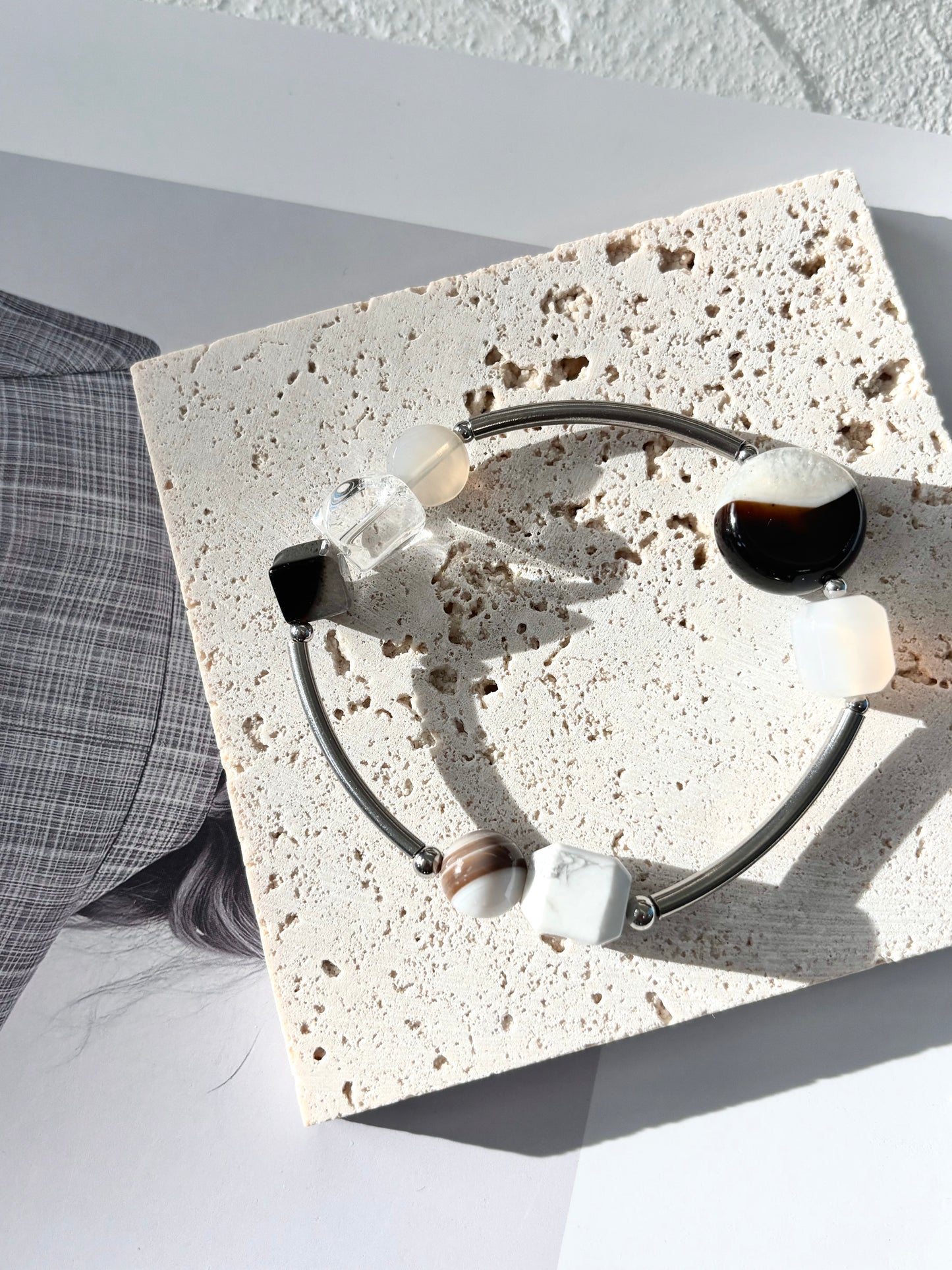 Chalcedony & Quartz Fusion Crystal Bracelet - ArcLine