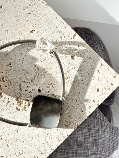 Slim Shell & Quartz Bracelet in Stainless Steel – ArcLine