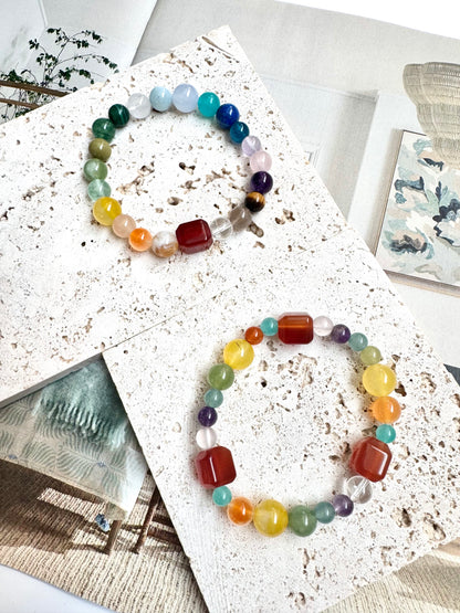 Gradient Rainbow Crystal Bracelet – Rainbow