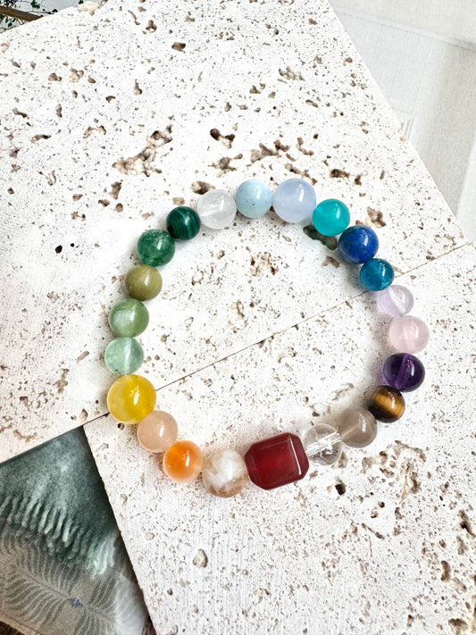 Gradient Rainbow Crystal Bracelet – Rainbow